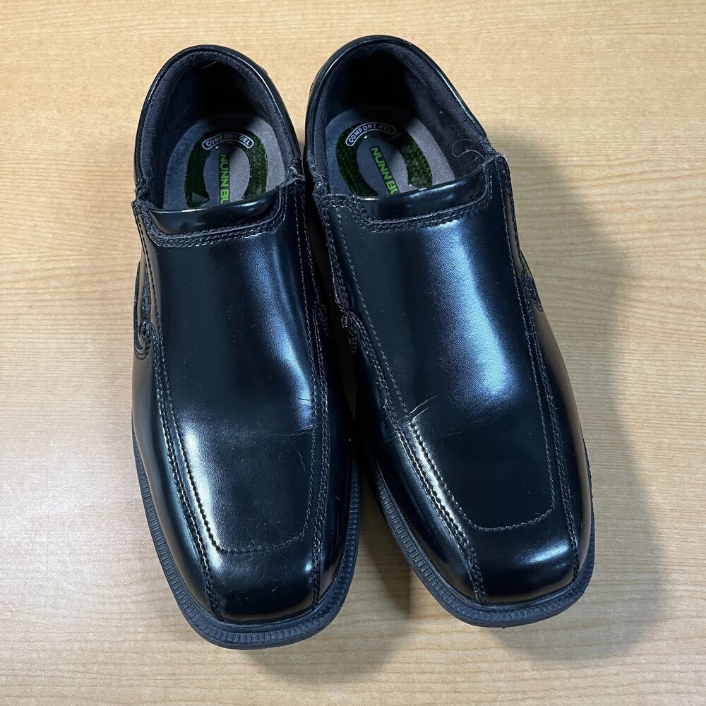 Nunn Bush Shoes Mens 10.5 M Kore Pro Dress Loafers Black Leather Bicycle Toe